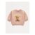 Pink Teddy Bear Cute Crew Back Graphic Sweatshirt First Size Only