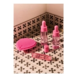 Pink Travel Set with Dropper Bottles – 4 Pcs