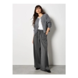 Pinstripe Wide Leg Tailored Trousers
