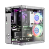 Pironman 5xM.2 SSD PCIe 2.0/3.0 Mini PC Case for Raspberry Pi 5 Hailo-8L, 2xRGB Fans, 0.96 OLED with voucher. Sold by MakerMaker /FBA