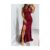 Pitaya Pink One Shoulder Thigh High Split Bodycon Sequin Gown