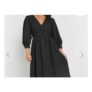 PixieGirl Petite Black Button Midi Dress