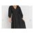 PixieGirl Petite Black Button Midi Dress