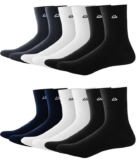 Plain Mens Cotton Mid Calf Socks Multipack 6 Pairs Mixed (2 types) or White 9-11. SB Gendewiner FBA