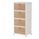 Plastic Storage Boxes with Lids 23L/4 Tier, Folding, Stackable