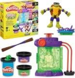 Play-Doh Teenage Mutant Ninja Turtles Mutation Station, Modelling Compound Playset, Character-Inspired Moulds & Tools, Create Classic Turtle Creations, Arts & Crafts Toy for Kids 4