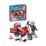 Playmobil 71466 Action Heroes: Motorcycle Oil Spill Incident with Radio