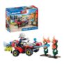 Playmobil Action Heroes Fire Brigade Quad Extinguishes Hedge Fire 71825