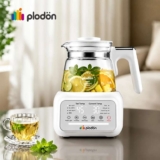 Plodon 800W Glass Electric Kettle with Temp Control, Keep Warm & LCD Display – 1.3L