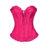 Plus Size Lace-up Overbust Corset Bustier Shapewear Bodysuit