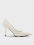 Pointed-Toe Heeled Pumps – Cream, sizes 4 – 8