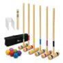 Pointyard Six-Player Croquet Set with Mallets, Balls, Bag