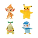 Pokemon Battle Figure 4 Pack – Chimchar, Pikachu, Piplup & Turtwig
