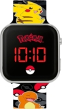 Pokémon Black LED Watch with Printed Silicone Strap POK4322