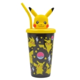 Pokemon Pikachu 3D Figure Lid Soda Cup with Straw 600ml