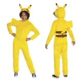 Pokémon Pikachu Fancy Dress Jumpsuit for Kids, Officially Licensed by Disguise – Age 10-12