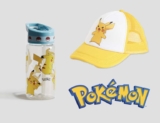 Pokemon Printed Pikachu Flip Straw Water Bottle / Pikachu Trucker Cap (Ages 1 – 6) – Free Click & Collect