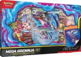Pokémon TCG: Mega Greninja ex Premium Collection (1 Foil Promo Card, 1 Oversize Lenticular Card & 8 Booster Packs)