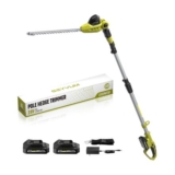 Pole Hedge Trimmer with Long Reach, 2×2.0Ah Batteries, Telescopic