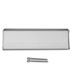 Polished Silver effect Metal Letter plate, (H)80mm (W)280mm, Free C&C