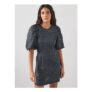 Polka Dot Puff Sleeve Mini Dress – Black/White