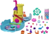 Polly Pocket HHH51 – Blubber Aquarium, Underwater Theme, 2 Bubble Functions, Pool, Polly & Mermaid Doll, Bubble Solution, 18 Accessories, Toy Gift for Children from 4 Years