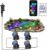 Pond Lights Mains Powered, 4-in-1 Underwater RGB Aquarium Lights with Remote Control, IP68 Multicoloured, Submersible, for Aquarium, Garden, Yard, Pool, Fountain.