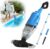 Pool Hoover Rechargeable, Electric Pool Vacuum Cleaner with Adjustable Handle, 60 Minutes Running Time, Cordless Handheld Pool Vacuum for Spas, Hot Tubs, Pools, Blue