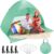 Pop Up Beach Tent for 2-3 Persons, 2025 Upgraded Windproof Pop Up Tent with 4 Wind Ropes & 8 Nails, 50 UV Sun Protection Beach Shelter Portable & Easy Set Up Sun Shade for Park Garden Picnic