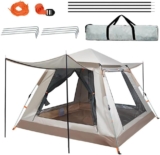 Pop Up Camping Tent 68 Person, Instant Automatic Setup, Waterproof & Windproof, UV Protection, with Mosquito Net & Convertible Door, Family Tent for Camping