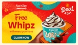 Popeyes Whipz Free with Any Purchase of 10p Today via aApp
