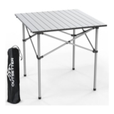 Portable Aluminium Camping Table with Roll-up Top