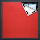 Portable Blackout Blind for Windows,Stick on Blackout Blinds, Temporary Blackout Curtains – Ideal for Bedroom, Indoor and Outdoor – Customizable Size and Shape-Easy Installation-Red
