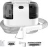 Portable Carpet Cleaner Machine, 18Kpa Powerful Suction Spot Cleaner, Handheld Upholstery Cleaning with 2 Brushes, Hose Wet Cleaner for Sofa, Stains, Spills, Stairs, Car Seat, Mattress & Pet Messes