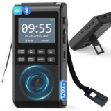 Portable DAB Radio with Bluetooth 5.3, Rechargeable Battery Powered FM Radios Small Sold by Dingmi-eu / FBA