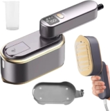 Portable Folding Steam Iron with LCD Screen, 2000W 10sec Fast Heating, 180 Rotatable Handle, 3Level Adjustable Steam