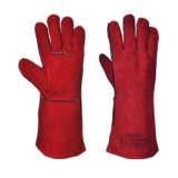 Portwest Welders Gauntlet Gloves, Color: Red, Size: XL