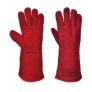 Portwest Welders Gauntlet Gloves, Color: Red, Size: XL