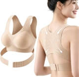 Posture Corrector Bra for Women Full Coverage Seamless Front Closure Cross-Back Anti Sagging Bras Breathable Shaping Adjustable Waist Support Posture Support Bra Underwear