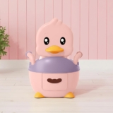 Potty Toilet Potties Training Chair Potty Training Toilet Seat for Toddlers, Easy to Clean, Front Raised Overflow Prevention, Safe & Comfortable PP Design (Pink)
