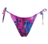 Pour Moi Purple Tie Side Cabana Adjustable Control Bikini Bottoms, size 16 (free C&C)
