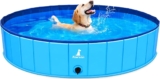 Pourbibi PVC Foldable Pet Dog Paddling Pool Puppy Swimming Pool Portable Dog Pool Large Bathing Tub for Indoor Outdoor   (   )