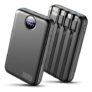 Power Bank 10000mAh with 4 Built-in Cables Portable Charger Fast Charging