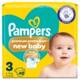 Premium Protection New Baby 40 Nappies Size 3 Essential Pack