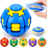 Press To Spin Helix Core Fidget Spinner Ball, Sensory Fidget Toys Rotating Anxiety Stress Relief Desk Toy for Adults Teens Boys Girls, Push & Spin Fidget Ball for Office School Travel Gifts