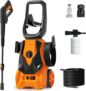 Pressure Washers 1800w 140Bar 420L/h Jet Washers Pressure Washers with Adjustable Nozzle & Foam Cannon Accessory,Electric Power Washer for Patio/Car/Garden/Driveway