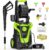 Pressure Washers, 2000W 160Bar High-Pressure 540L/H Flow Rate Jet Washers/Pressure Washers with Adjustable Nozzle & 8m Hose, Electric Power Pressure Washer for Cleaning Cars, Driveways, Patios, Fences