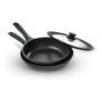 Prestige Nadiya Black round Aluminium Non-Stick Frying Pan Set