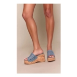 PrettyLittleThing Laser Cut Studded Cork Wedges