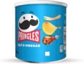 Pringles Salt and Vinegar Flavour Potato Chips, 40g, (Pack of 12) Individual portions offer easy portion control and remain fresh, providing a crispy texture for catering.